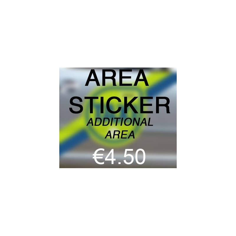 Area Sticker Additional Area €4.50