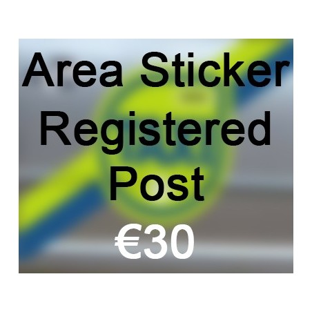 Area Sticker Registered Post €30